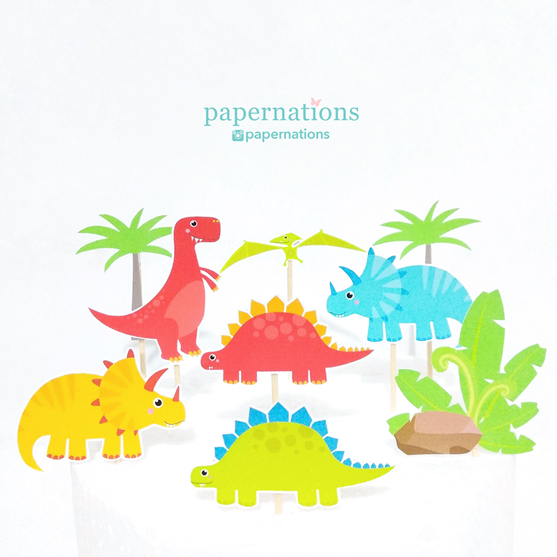 Dino Land Cupcake Toppers